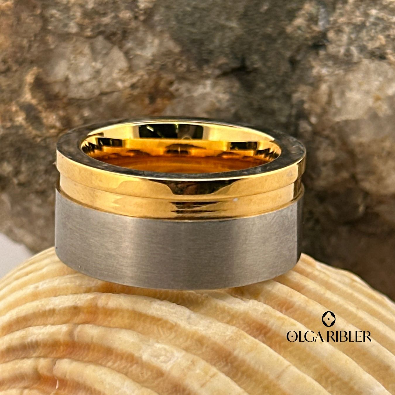 Olga Ribler Anelli: Edelstahl Ring Bicolor Grösse 57 – Nuovo (secondo la descrizione) da Luzern venduto da Schmuckoutlet 4