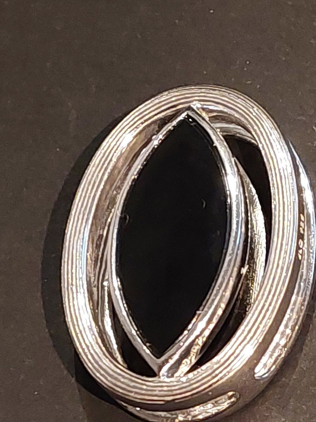 Anhänger: Anhänger, 2-farbig schwarz/rot, Sterlingsilber – Gebraucht aus Obfelden von Kleha