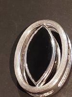 Anhänger, 2-farbig schwarz/rot, Sterlingsilber
