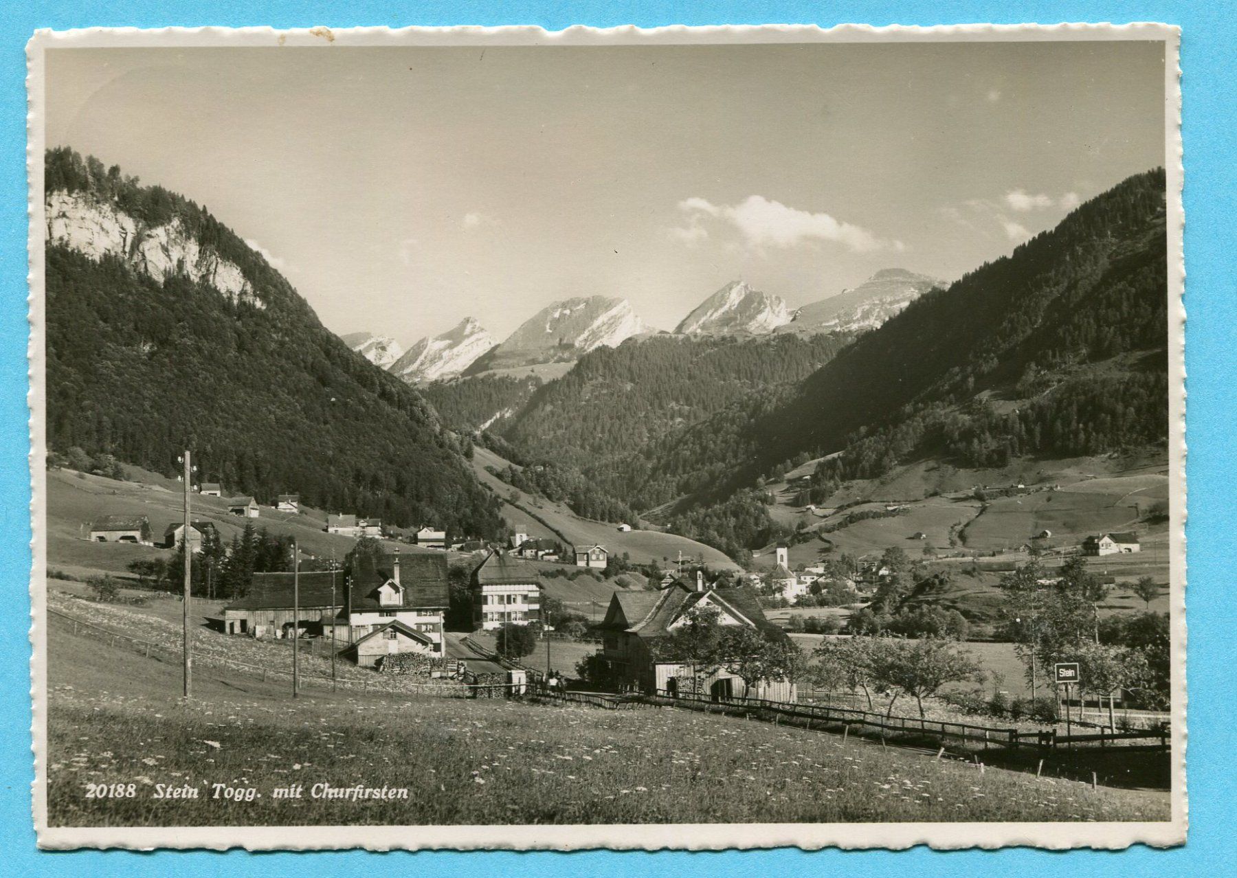 Cartoline postali: Stein (Toggenburg) 1938 – Usato da Opfikon venduto da Prophila