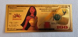 100 Dollar Gold Note Disney "Pocahontas" SAMMLERSTÜCK