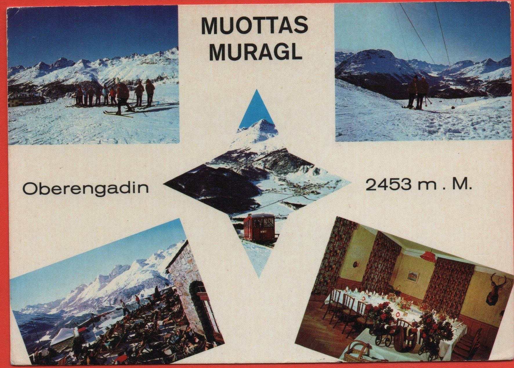 Cartoline postali: PONTRESINA Muottas Muragl - Skilift – Usato da Jona venduto da philajona