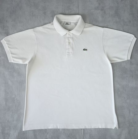 Polo lacoste blanc vintage - L #42