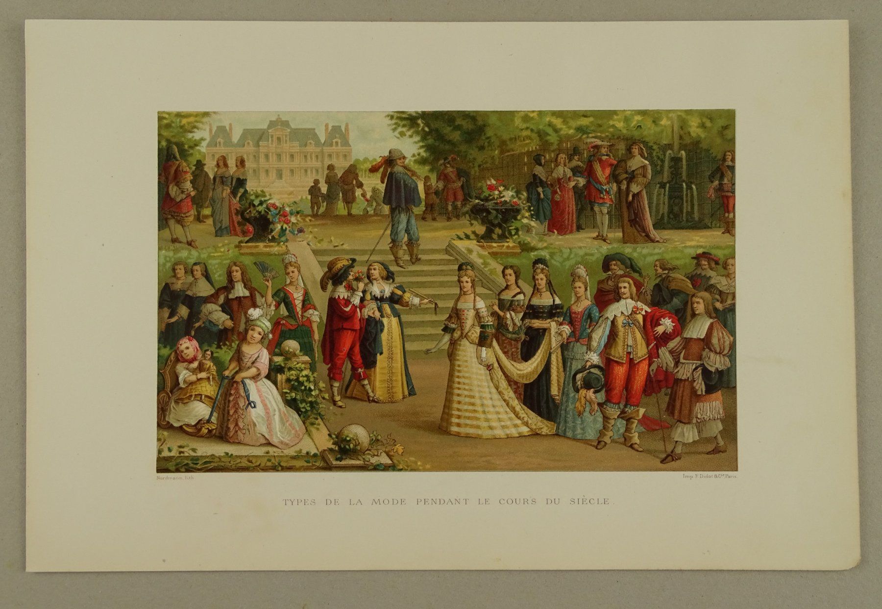 Incisioni: MODE PENDANT LE COURS DU SIÈCLE, LITHOGRAPHIE 1878 – Usato da Grüningen venduto da Kartensammler