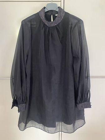 Elegante H&M Bluse mit Strasskragen  Gr. 42  wie neu