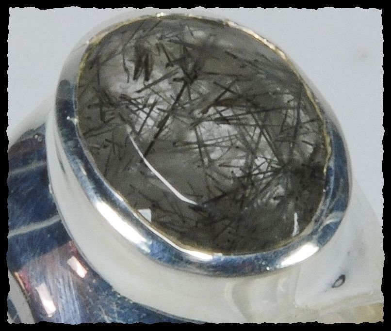 Anelli: TOURMALINATED QUARTZ, Turmalin Quarz Ring 925 Silber – Nuovo e nell'imballaggio originale da Oberglatt ZH venduto da Goldfee1 1