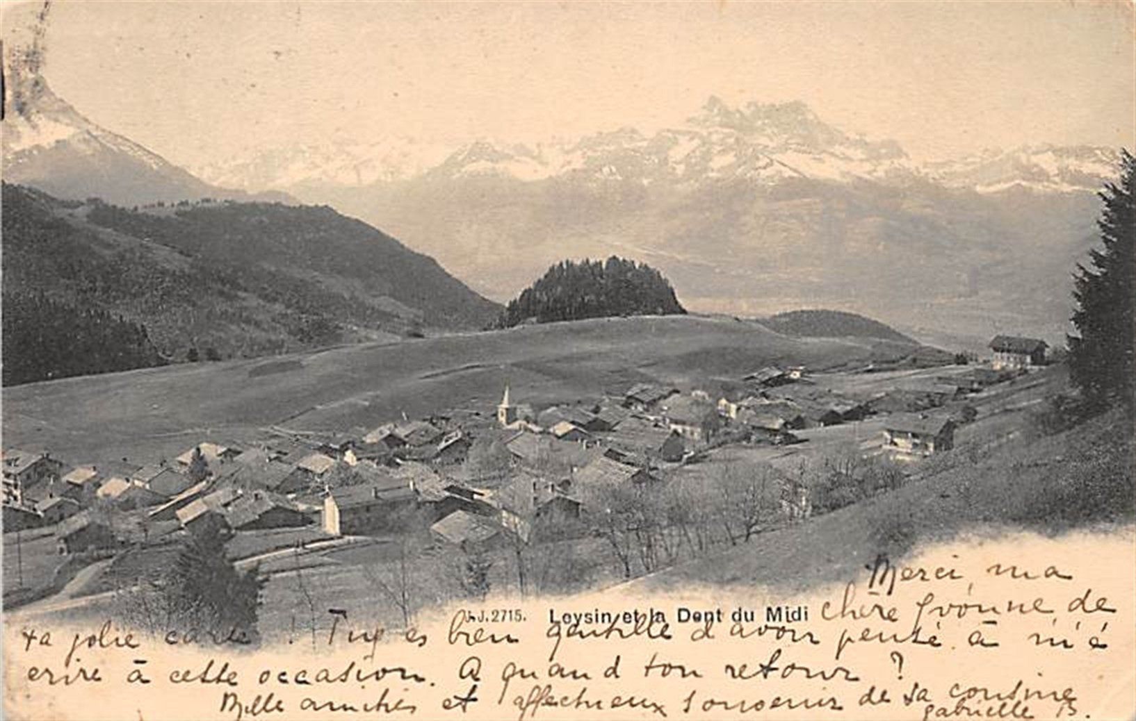 Cartoline postali: Leysin, et la Dent du Midi – Usato da Ottikon b.Kemptth. venduto da Neptun1974