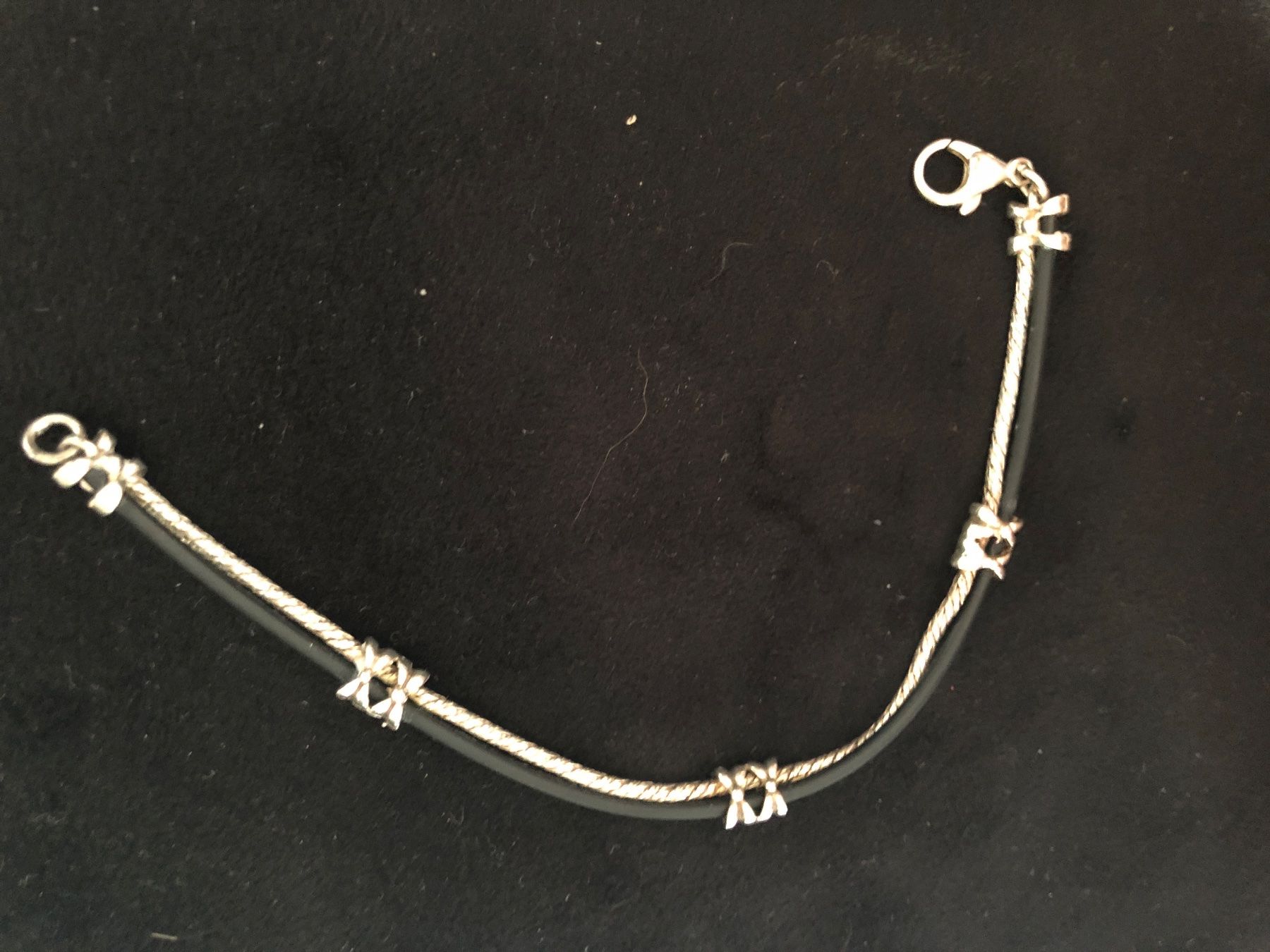 Bracciali & Braccialetti: Sterling Silber 925 Armband Kautschuks 18cm – Usato da Läufelfingen venduto da Original100 5