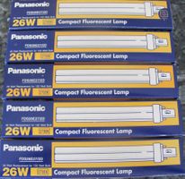 5 stk. Panasonic lampen 26W (2 Pins) G24d-3 2700K