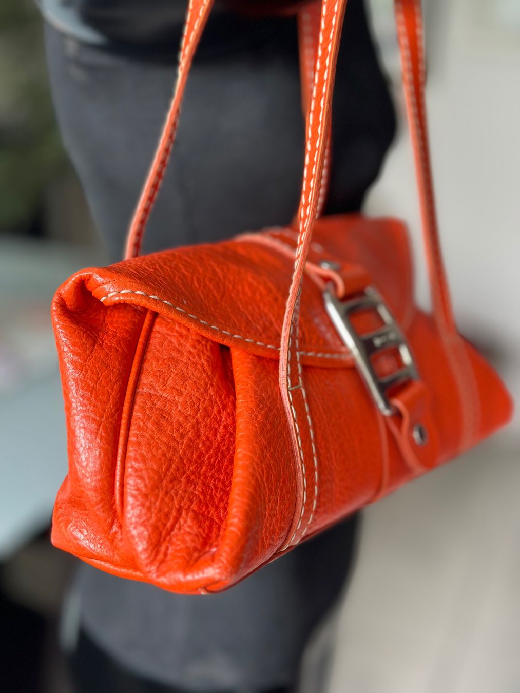 Hogan Taschen für Damen: Hogan Ledertasche Orange – Gebraucht aus Zufikon von Modestil365 2