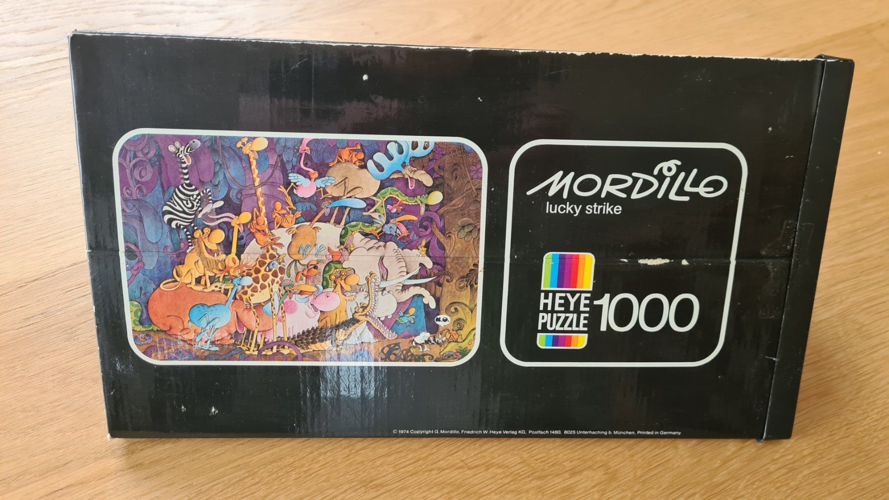 Vintage Heye Puzzle MORDILLO - Lucky Strike - von 1974 #1000 (D 