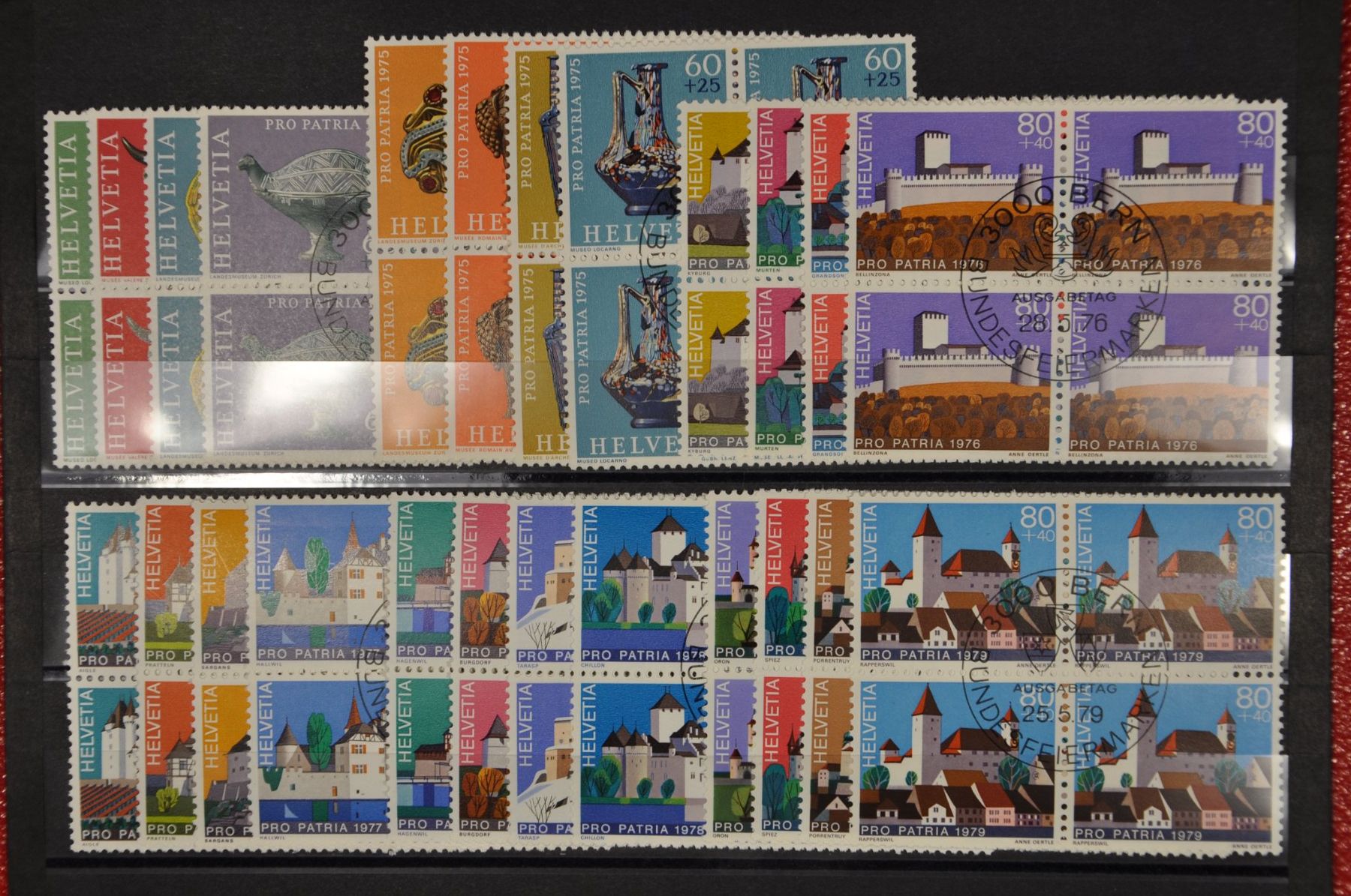 Tutti i francobolli: 1965-1979 Pro Patria Vierblock gestempelt – Usato da Wolfhalden venduto da Zinauktion 1