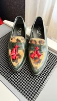 CNQ5 Damen Loafer Gr. 37 Grün/Leo, sehr stylish!