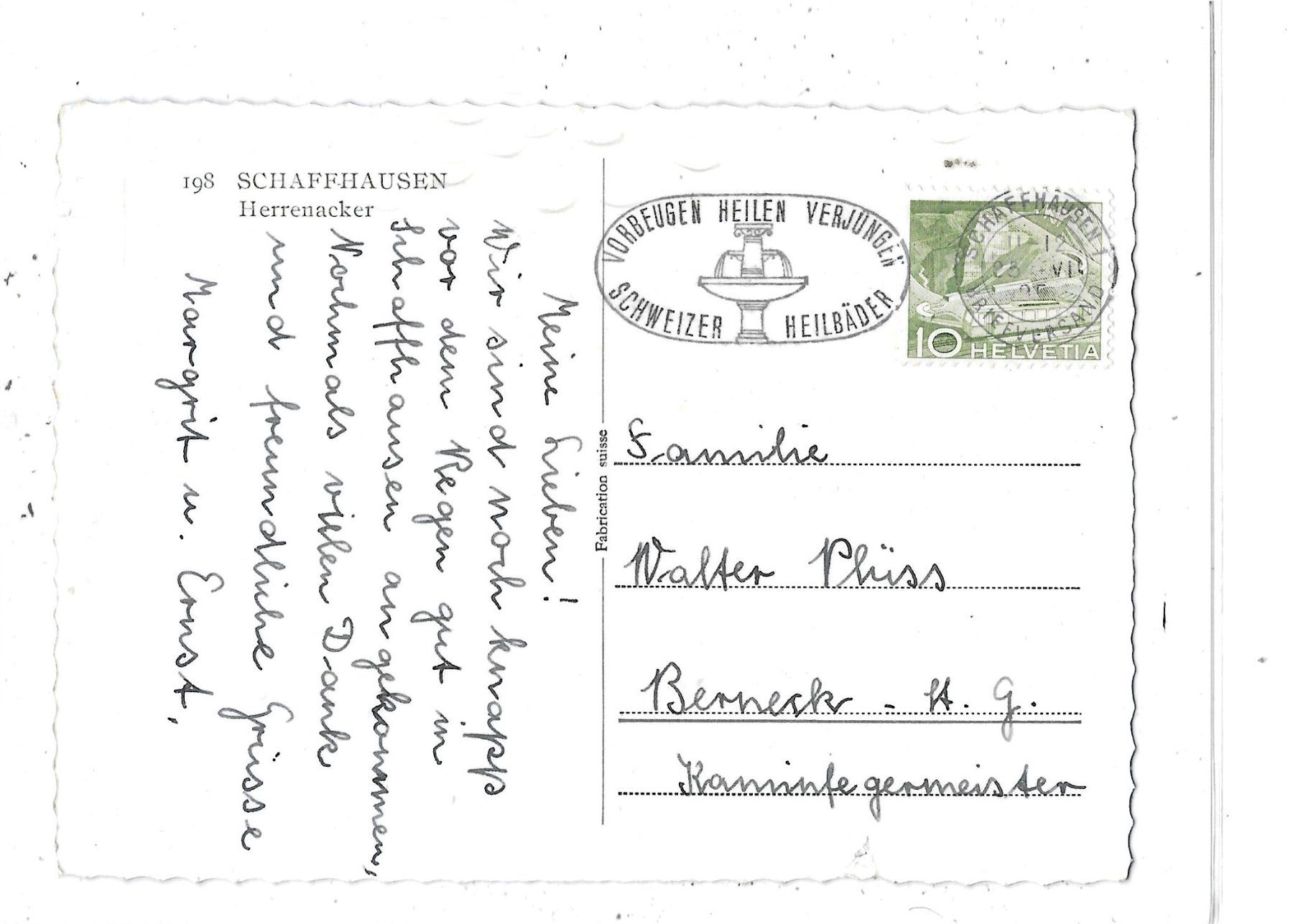 Cartoline postali: SH Schaffhausen herrenacker mit Markt – Usato da Schocherswil venduto da Wilare 1