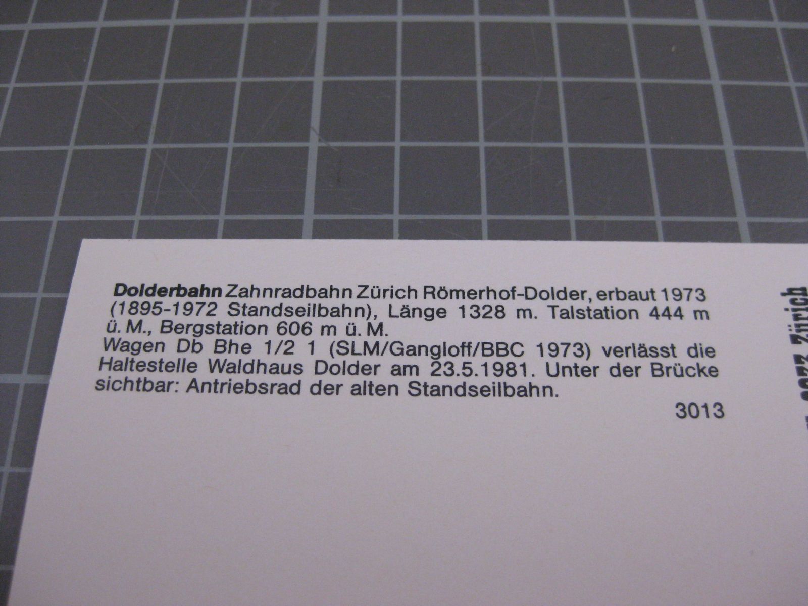 Cartoline postali: AK Dolderbahn Talstation Zürich – Nuovo (secondo la descrizione) da Malters venduto da Marosko 2