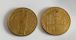 2 medailles collection Notre Dame de Paris 2007