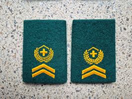 *** Gradabzeichen Patten Set Feldweibel Infanterie ***