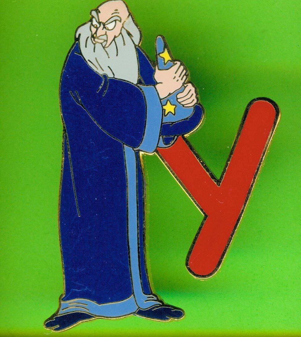 Disney Placchette & Badge: DISNEY  Alphabet   YEN SID  " Y " – Usato da Winterthur venduto da Sammleroase