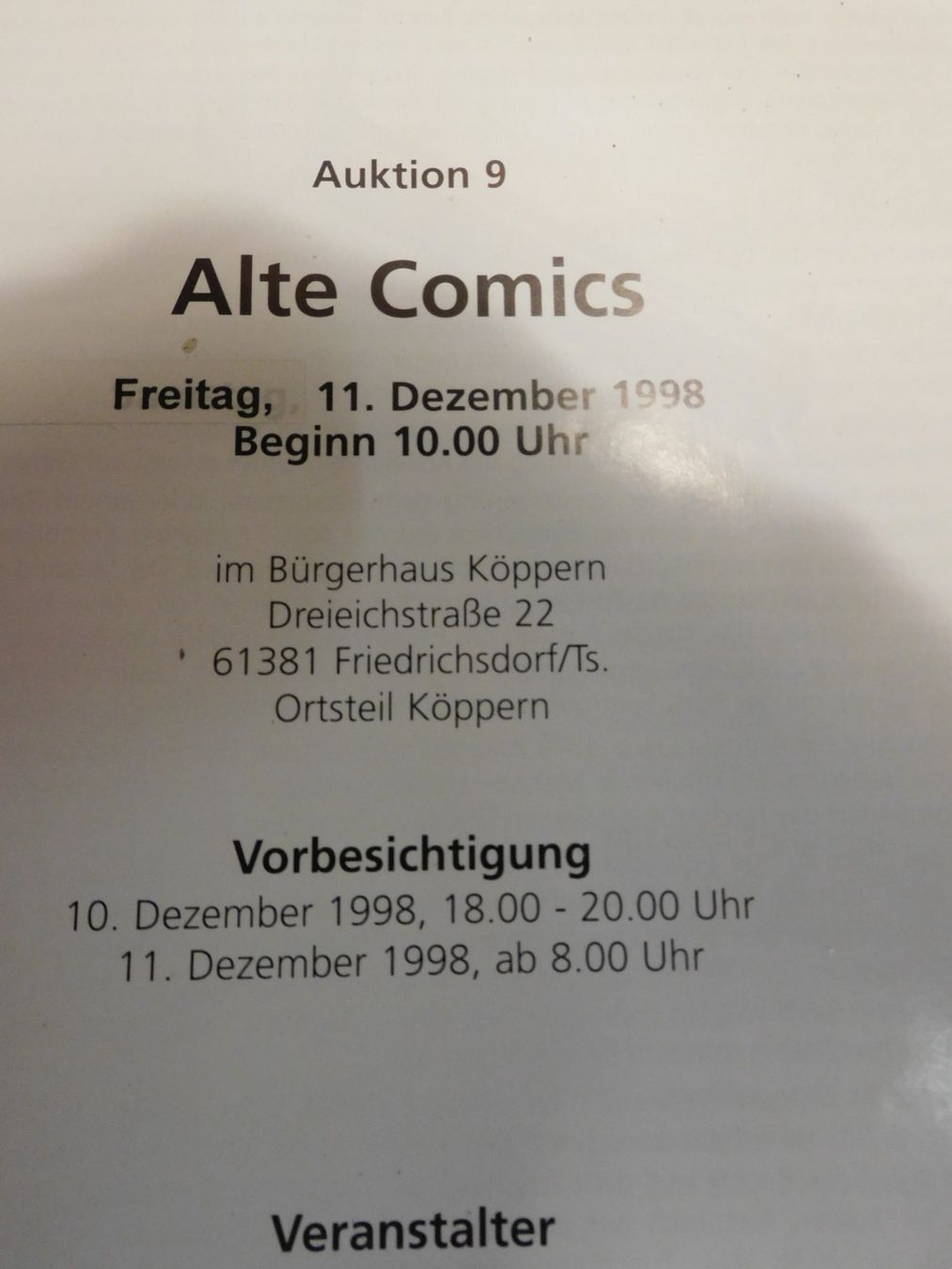 BD: Micky Comic Auktionen Buch u 10 Comic Hefte alt – D'occasion à Sursee par 76 4