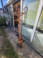 Garderobenständer Holz braun mit Schirmständer 