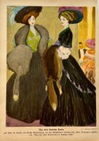 Vintage Grafik, Jugend 1908, Berlin, Mode, Jugendstil