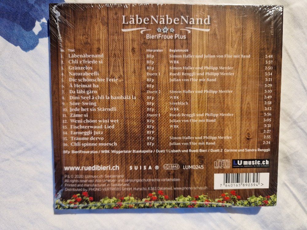 CDs: BieriFroue Plus & Ruedi Bieri: LäbeNäbeNand – Neu und originalverpackt aus Brittnau von Zibu 1