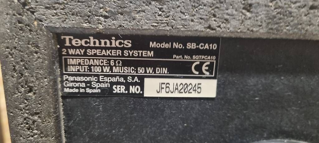 Casse acustiche: Technics 2 Way Speaker SB-CA10 – Usato da Zürich venduto da Basil1kum 3