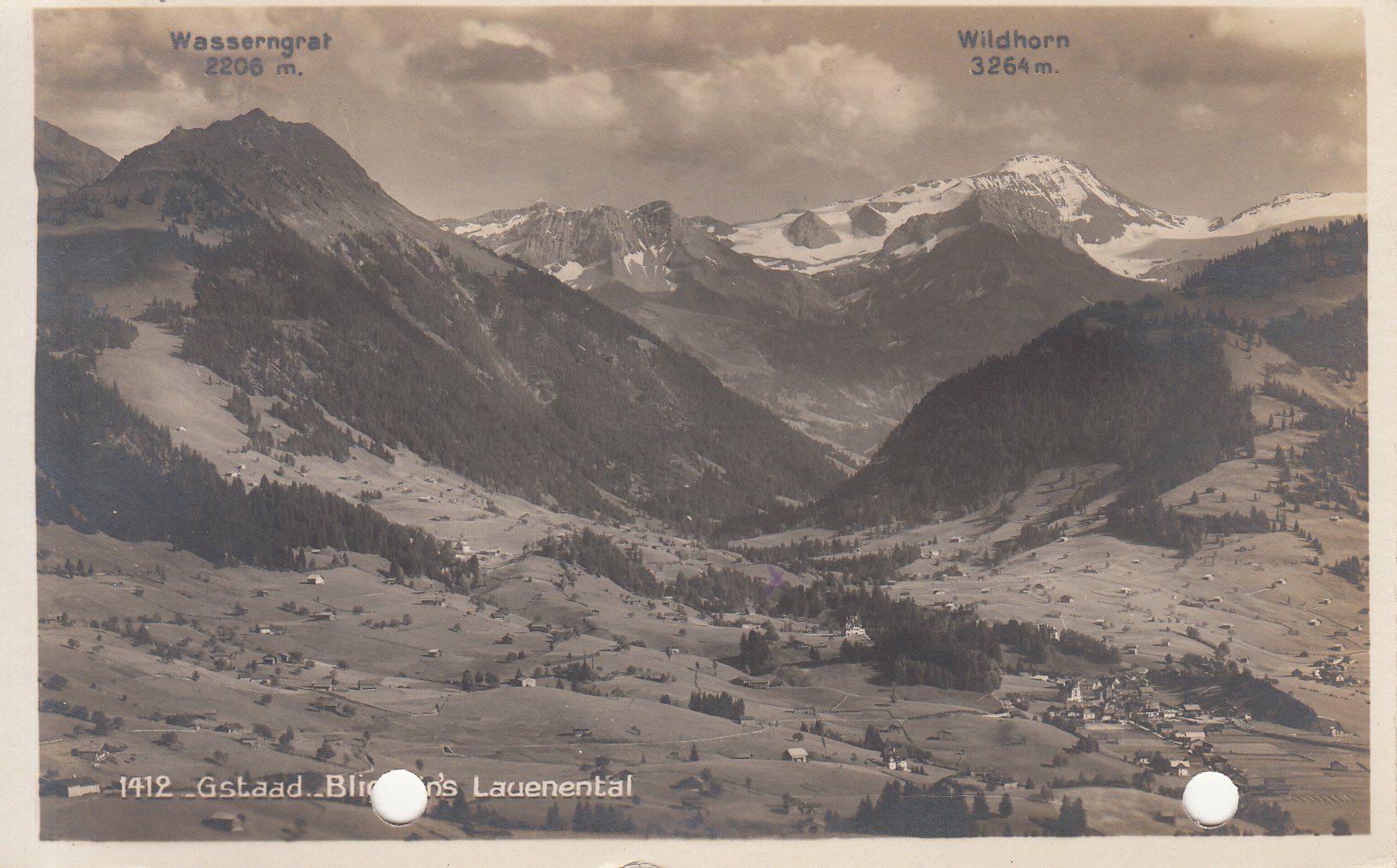 Cartoline postali: Gstaad Lauenental 1926 – Usato da Bürglen TG venduto da StampGraf