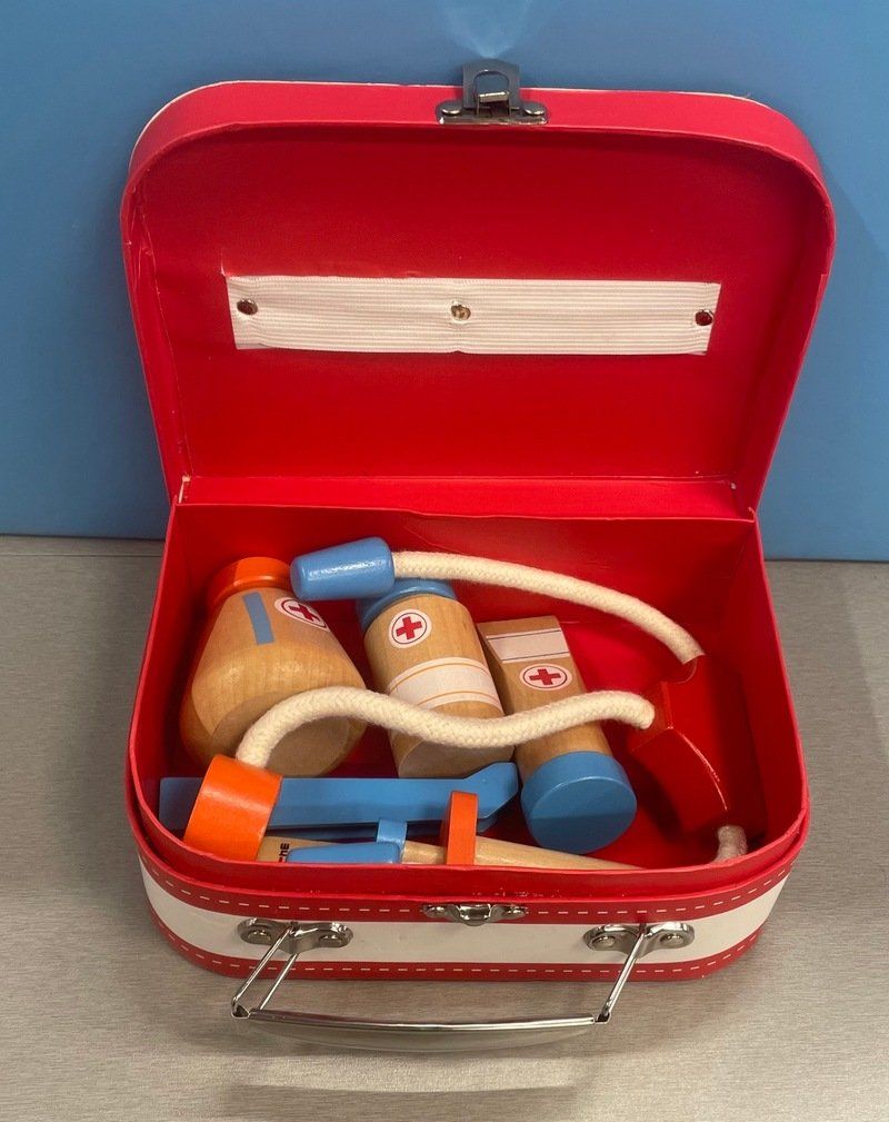 Giocattoli: Kinder Arztkoffer mit Instrumenten aus Holz, – Usato da Sirnach venduto da sagrotin 5