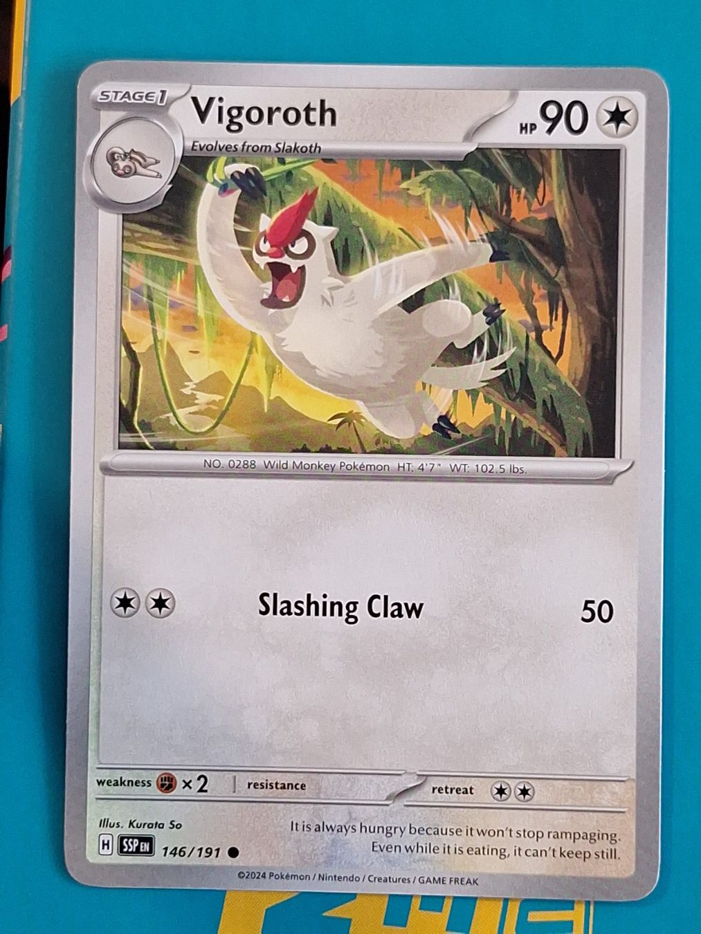 Pokémon Carte collezionabili: Vigoroth - Pokemon Surging Sparks – Usato da Altstätten SG venduto da GGsGameshop