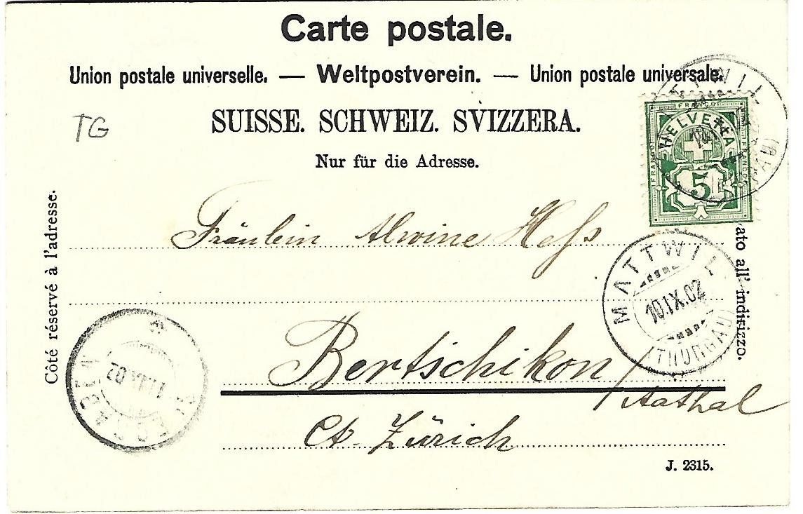 Cartoline postali: Gruss aus Matweil TG 3-teilig – Usato da Wetzikon ZH venduto da Brulu100 1