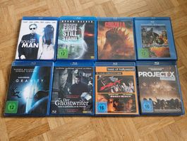 10 Blu-Ray Filme Sammlung, Godzilla, Project X, Gravity