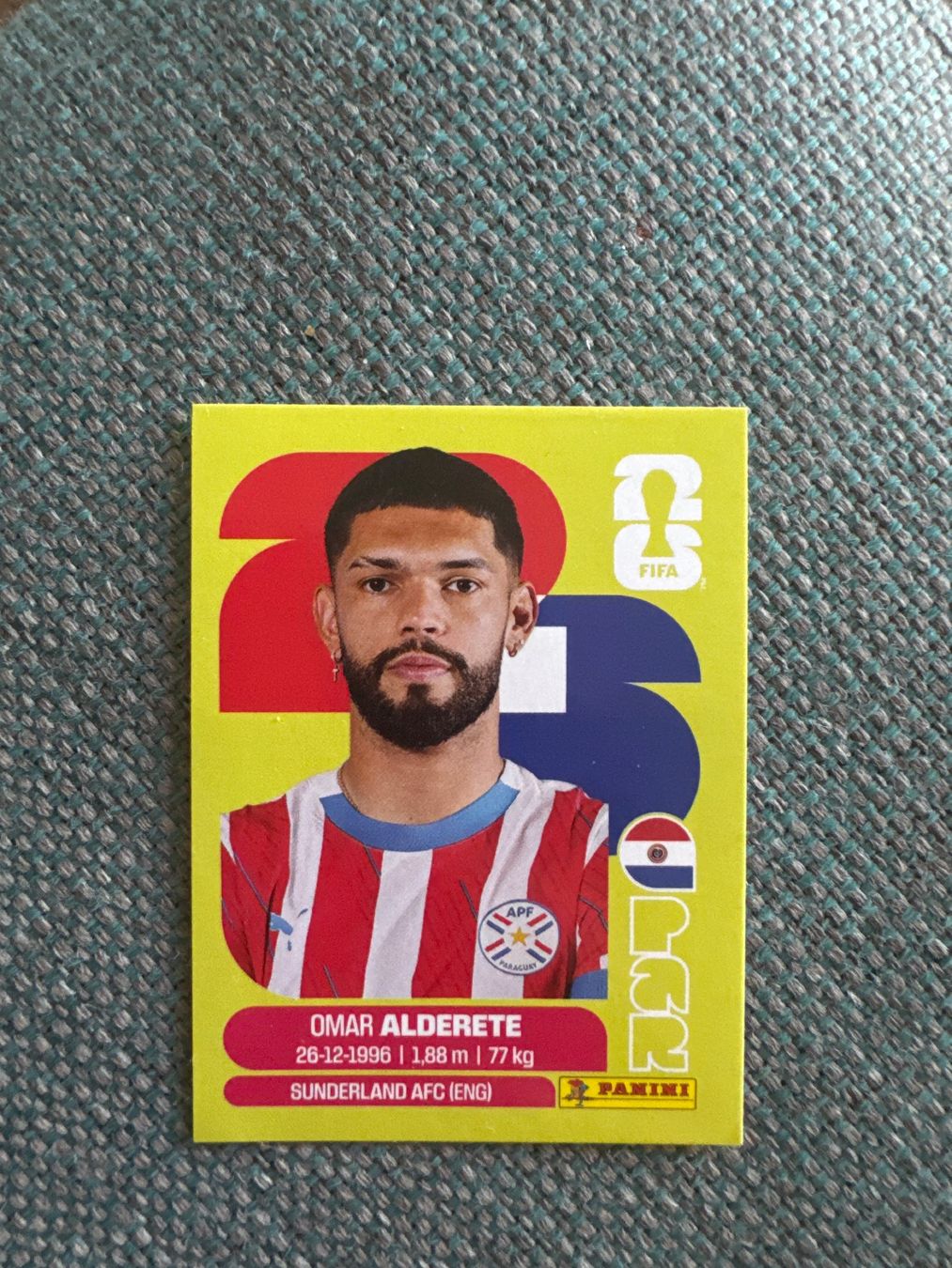 Panini Cartes à collectionner: Omar Alderete Panini Sticker 2026 – Neuf (Voir description) à Turbenthal par Meraki