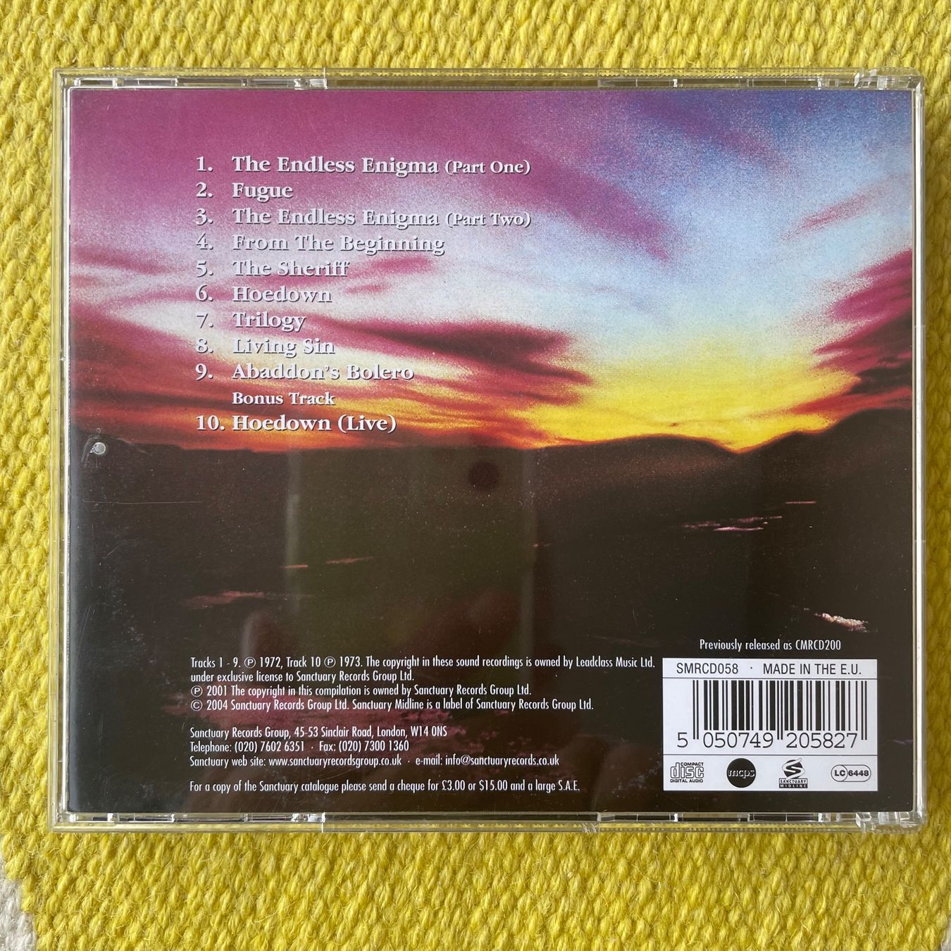 CD: EMERSON LAKE&PALMER-TRILOGY – Usato da Rorschacherberg venduto da CD-Roli 1