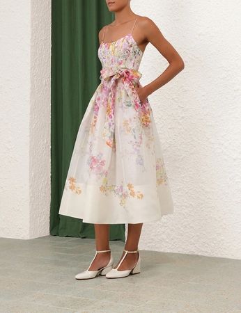 Zimmermann Silk Organza Midi Dress[rrp $1900]