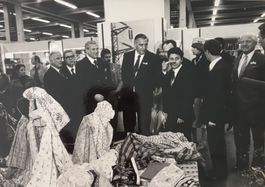 Pressefoto (13 x 18), Mustermesse Basel, Bundesrat Honegger