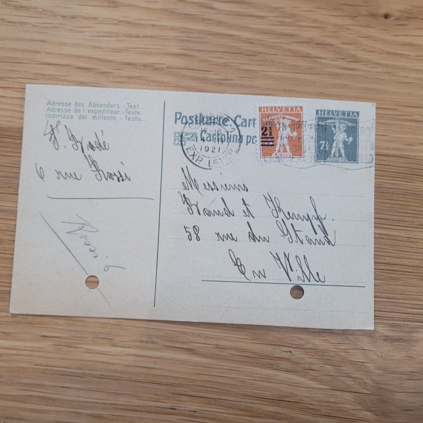 Cartoline postali: GS Genève 1921 – Usato da Biel/Bienne venduto da Destockweb
