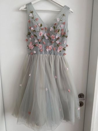 Wunderschönes Blumen Cocktailkleid Gr.34