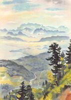 Schöne Ansichtskarte Blick v Üetliberg ZH Zürich