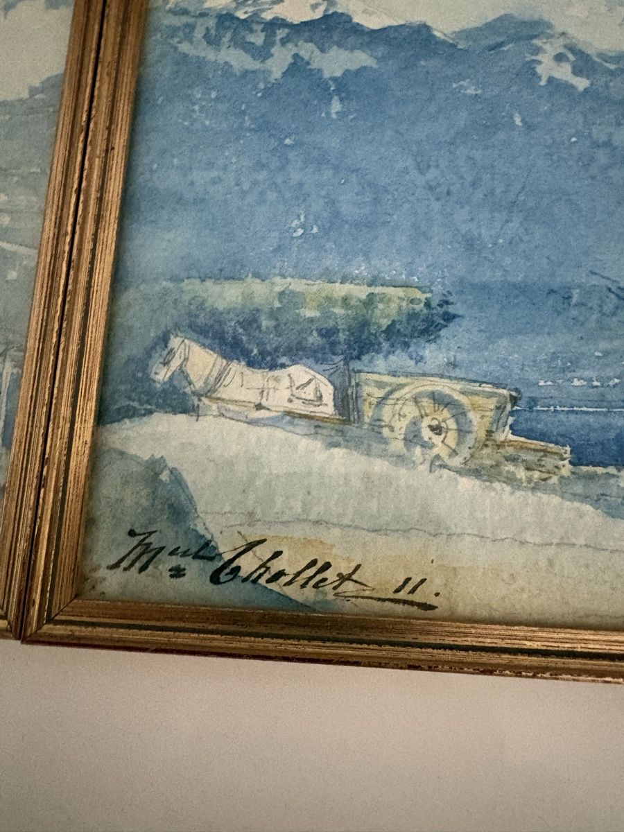 Gemälde: Suite de 2 aquarelles signé Marcel Chollet – Gebraucht aus petit lancy von FerreiraLuis 3