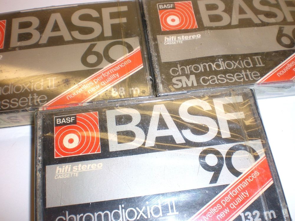 2 x BASF CE II 60min CHROME EXTRA CASSETTE TAPES (SEALED