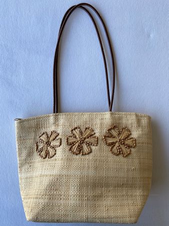 Sommer-Handtasche, Bast-Naturfaser 👜🌼