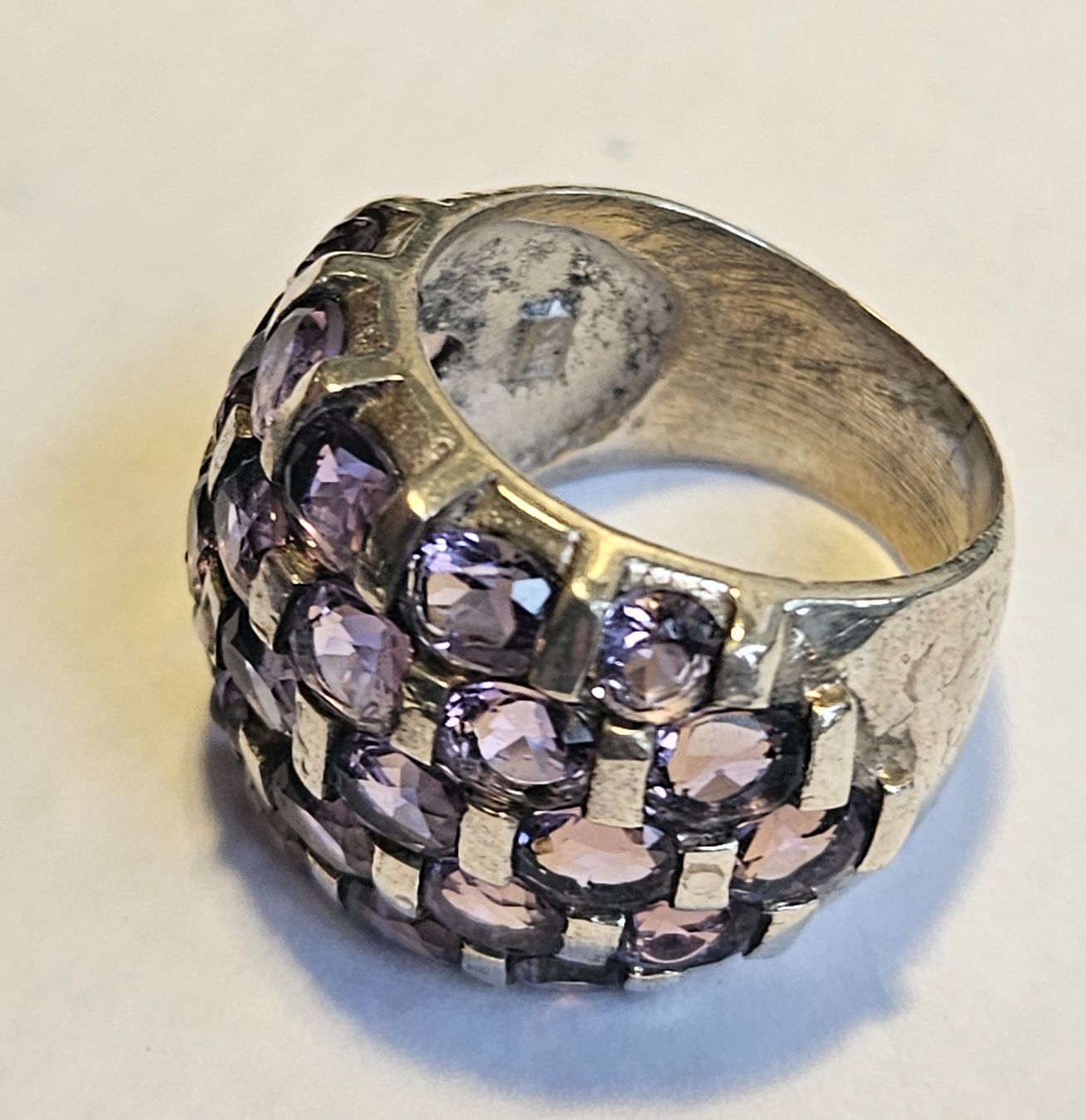 Anelli: Ring Silber mit lila Amethist Steinen Grösse 58 – Nuovo (secondo la descrizione) da Zürich venduto da Bieter04 3