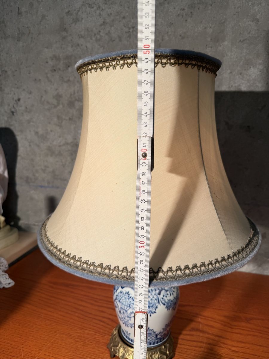 Lampade: Vintage Floral Ceramic Lamp with Shade – Usato da Lausanne venduto da vas_mbk2 4