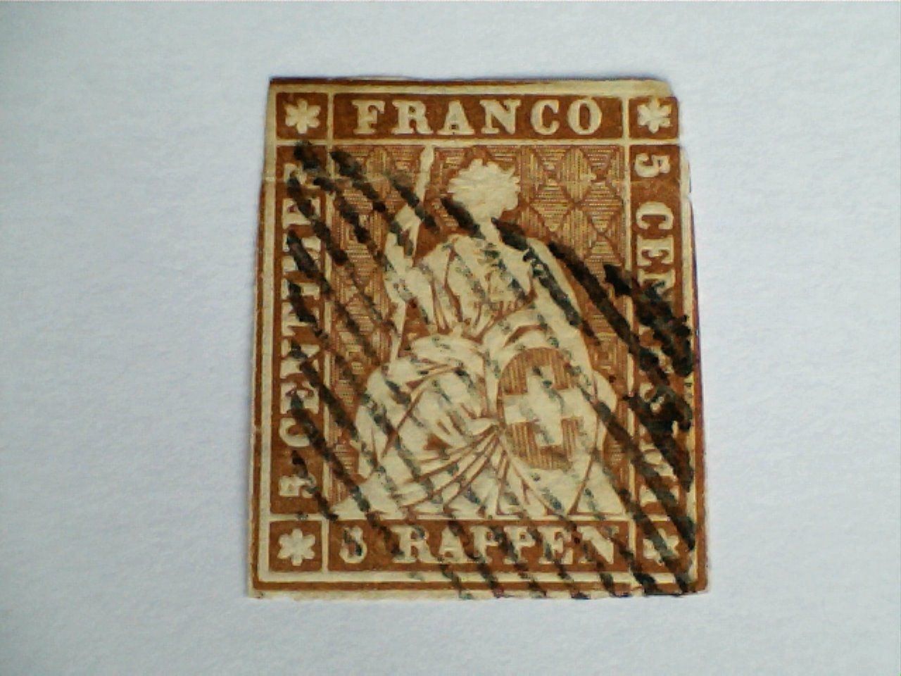 Tutti i francobolli: 5er-Strubel 1855 – Usato da Aadorf venduto da Chnorli-Furz