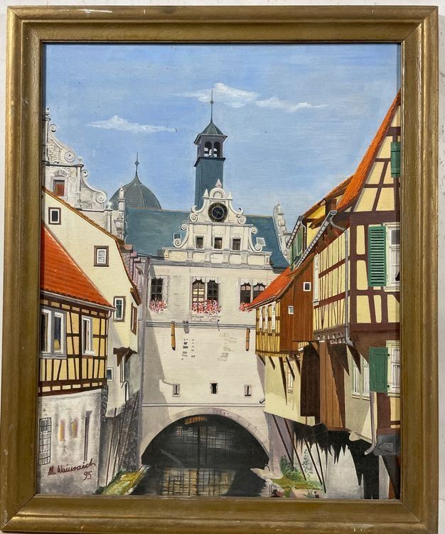 "Malerwinkel mit Brückenrathaus in Marktbreit am Main" 1