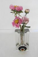 Walther Glas Solifleur Vase Pfauenauge H. Düsterhaus 60er