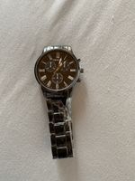 Armbanduhr Geneva schwarz Metall neu mit Schutzfolie