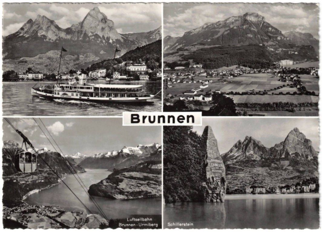 Cartes postales: Brunnen - 4 Bild AK – D'occasion à Binningen par Mountainrider