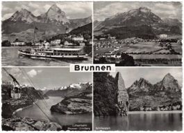 Brunnen - 4 Bild AK